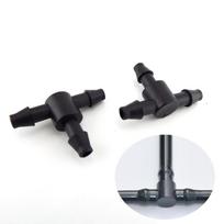 10 vnt. 3 krypčių žarnos trišakio jungtis su spygliu 4/7 mm vamzdžiui, drėkinimo santechnikos vamzdžių jungtys, T formos adapteris, skirstytuvas, sodas