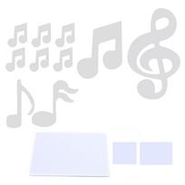 Muzikos nata Sienos lipdukas Pasidaryk pats Inovatyvūs reljefiniai lipdukai Namų miegamojo fono dekoravimas Sidabrinis sidabras