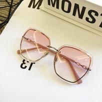 Moteriški kvadratiniai akiniai nuo saulės be rėmelių Gamintojo dizainerio akiniai nuo saulės Vintage Shades Moteriški rožiniai akiniai