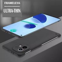Vienos spalvos rėmelio neturintis kietas PC galinis dangtelis dėklas, skirtas Xiaomi Mi 11 Lite Coque 11T 11 Ultra Pro, atsparus smūgiams, itin plonas dėklas Mi 11 Pro geltona