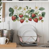 Piešti vaisiai braškės virtuvė restoranas namai fono sienų dekoravimas sienų lipdukai 20*40cm/fun-f482