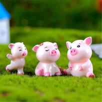 1 rinkinys Kawaii mini kiaulių lėlių namelis pasakų sodas kraštovaizdis šeimos aksesuarai namų stalo svetainės dekoravimo reikmenys kūrybinės dovanos