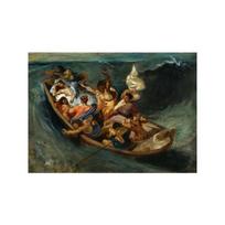Menininkas Eugene Delacroix Laisvė veda žmones Plakatas Prancūzijos revoliucija Marianna Drobės tapyba Sienos menas Kambarys Namų dekoras 21cm×30cm NoFrame