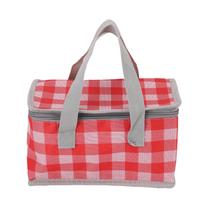Izoliuotas pikniko krepšys, daugkartinio naudojimo, sulankstomas, paplūdimio šaltkrepšis, languotas izoliuotas bakalėjos krepšys karštiems ir šaltiems produktams red