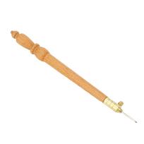 Siuvinėjimo vąšelis medinis neslystantis tambour vąšelis su 0,8 1 1,2 mm adatėlėmis siuvimui, karoliukų vėrimui beige