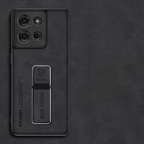 Avikailio odinis dėklas Moto Edge 60 Fusion Edge60 Stylus 50 40 NEO matinis su stovu, apsauginis silikoninis rėmelis, galinis dangtelis For Edge 60 Fusion juoda