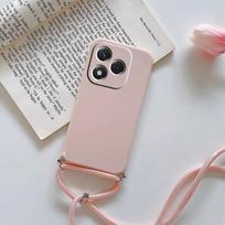 Dėl Honor 400 Pro 400 Lite Minkštas Virvelė Crossbody Karolio Dirželis Virvutė Grandinėlė TPU Dėklas Honor400Pro TPU Silikoninis Telefono Dėklas Honor 400 Lite rožinė