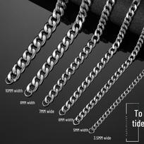 Stilingas titano plieno kubietiškos grandinėlės karoliai vyrams – madinga hip-hop stiliaus raktikaulio grandinėlė Enke nerūdijančio plieno. Bracelet 18cm