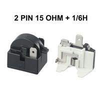 Didelio našumo šaldytuvo kompresoriaus perkrovos saugiklis ir paleidimo relė 2 Pin 15 Ohm + 1/6H