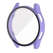 Dangtis Samsung Galaxy Watch 5 pro dėklui 45mm 4/6 40mm 44mm priedai PC buferis Ekrano apsauga Stiklas Galaxy watch 5 dėklas Galaxy watch 5 40mm šviesiai violetinė spalva