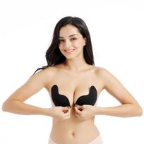 Nematoma Push Up liemenėlė be nugarėlės be petnešėlių, besiūlė priekinė liemenėlė Bralette apatiniai moteriški lipnūs silikoniniai lipniai A juoda