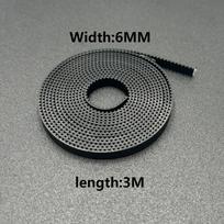 3DSWAY 2/5/10M 2GT Atviras sinchroninis paskirstymo diržas Plotis 6mm GT2 Guminė juosta Žingsnis 2mm Atsparus dilimui 3D spausdintuvo dalims Ender 3 3M