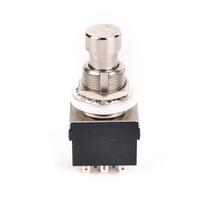 1X 9-Pin 3Pdt Gitaros Efektų Pedalų Dėžutė Stomp Kojinis Metalinis Jungiklis True Bypass Juoda