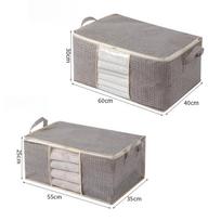 Ypač didelis sulankstomas laikymo maišas Nešiojamas laisvai pastatomas organizatorius drabužiams, antklodėms, patalynei 55*35*25cm gray