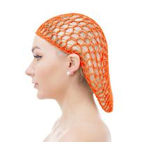 Naujas moteriškas rankų darbo nertas plaukų tinklelis snood kepuraitė su elastine juostele tinklelio galvos danga plaukų tinklelis apvyniojamas nailoninės miegojimo kepurėlės grožio plaukų tinklelis One Size juoda