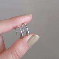 Simple Water Drop Small Earrings, Vintage Fashion, Personality, Temperament, Ear Hook, Ear Hole, Versatile Earrings sidabras