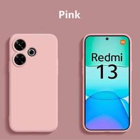 Dėklas Redmi 13 Dėklas Xiaomi Redmi 13 Dangtelis Minkštas TPU apsauginis telefono dėklas Skystas dėklas Dėklas Xiaomi Redmi 13 4G For Redmi 13 4G rožinė