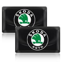 10 vnt. Automobilio salono ženkliuko lipdukas 3D epoksidiniai klijai lipdukai priedai Skoda Octavia Rapid Kodiaq Karoq Fabia Kamiq Superb Derivative Vision A5 A7 2pcs