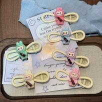 Cartoon New Labub Sweet and Cute Girl Side Hairpin Hair Clip Hairpin Hairpin Duckbill Labub Small Fresh 6 pieces each