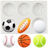 Sports Ball Silicone Mold Football Baseball Basketball Fondant Molds Cake Decorating Tools Theme Cake Dessert Decorated Chocolate Candy Mold pilka spalva
