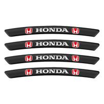 4 vnt. Aliumininis automobilio ratlankio emblemos lipdukas Padangos ratlankio dekoras Lipdukas Honda Civic Xrv Hrv Crv CRZ Brv City Odyssey Accord Fit Jazz Insight CRX juoda
