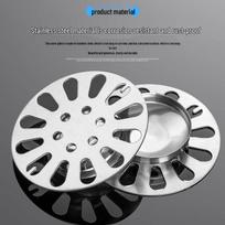 Universalus nerūdijančio plieno grindų drenažo dangtelis - Apsauga nuo plaukų ir kvapų Stainless Steel Cap - 7.3cm (No Bowl)