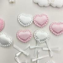 Complete Card Holder Decoration Set: Wings, Hearts, Stars, Bows, Crosses - Mixed Material Pack