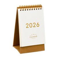 2026 Stalo kalendorius Retro stiliaus Storas popierius Laiko planavimo priemonė Namų biuras Mokykla Dienos tvarkaraščio planuoklis S balta