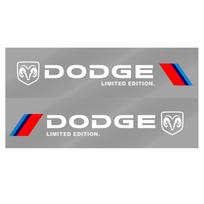 2 vnt. Automobilio kėbulo dekoravimo lipdukai Durų personalizuoti sportiniai lipdukai Dodge Journey Caliber Challenger Charger Ram 1500 Stratus Dart Dakota Durango juoda