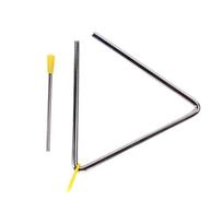 Muzikinis trikampis su gumine rankena Ergonomiškas saugus trikampis muzikos instrumentas ankstyvam mokymuisi ritmo ugdymui 10 cm white