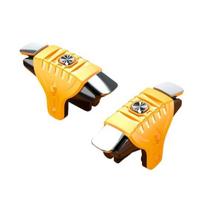 2Pcs F01 Metal Games Trigger Controller Buttons Mobile Gamepad for PUBG geltona