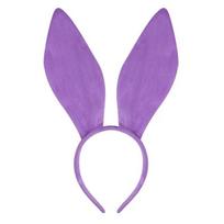 Vaikų princesės plaukų lankeliai su zuikio ausimis Helovynui, gimtadieniui, nuotraukų rekvizitai, smagus galvos apdangalas, Cosplay, animacinių filmukų zuikiai violetinė
