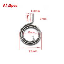 3 vnt 26Mm 27Mm 28Mm plokščios vielos durų užrakto rankenos spyruoklinės ritės įrankiai durims A1:3pcs gray