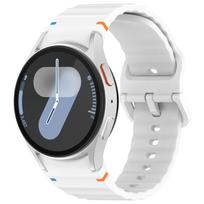 Silikoninis dirželis Samsung Galaxy Watch 7/6/5/4 44mm 40mm 5 Pro Oficialus Bangų Apyrankė Galaxy Watch FE/6 Classic 47mm 43mm Dirželis Galaxy Watch 7 40mm balta