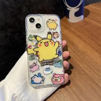 Pop Sockets Magnetinis Magsfae Mielas Elfas Rankena Tok IPhone 17 Pro Max Naujas Korėja Mielas Animacinis Pokemon Gyvūnas Stovas Sulankstomas Laikiklis juoda