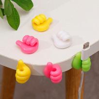 Creative Thumb Hook - Multifunctional Adhesive Cable Organizer Data Cable Hook - Finger-Shaped Storage Hook Finger Retainer One Size balta