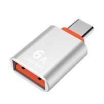 Premium Metal Type C Famele To USB Male OTG Converter For Type C Devices With Instantly Setups Highly speed Data Chargin sidabras
