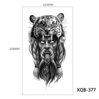 Karys Tigras Vilkas Juodas Laikina Tatuiruotė Lipdukas Tatuiruotės Rankovė Laikinos Tatuiruotės Netikri Tatuiruočių Lipdukai XQB-377