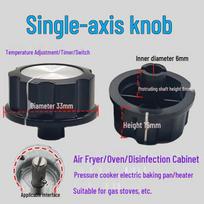 Electric Pressure Cooker & Air Fryer Timer with Bell, 60/90/120 Min, Semicircle/Cross Shaft Timing Switch