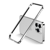 Itin plonas aliuminio metalinis rėmelis, kietas dėklas 17 air 16e 16 15 12 13 14 Pro Max, apsauginis aliuminio lydinio dėklas Coque For iPhone 14 sidabras