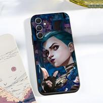 Anime Arcane Jinx Vi Phone Case For Samsung A56 A36 A26 A16 A15 A25 A35 A55 A14 A34 A24 A54 Black Soft Shell Samsung A32 5G