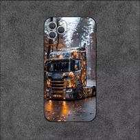 S-SCANIA Sunkvežimiai SA-AB Telefono dėklas iPhone 16,15,14,13,12,11,Plus,Pro Max,XS,X,XR,SE,Mini,8,7 Dėkliukas iš minkšto silikono Juodas iPhone15promax