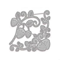 Metaliniai štampai Braškių reljefo trafaretas Pjovimo štampai Kortelių gamyba Scrapbooking X3UC