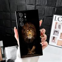 Lion Male Man King Soft Phone Case for Samsung Galaxy S26 S25 Edge S24 Ultra S23 Plus S22 S21 FE S20 Black Cover Back Shell Samsung S25 Plus