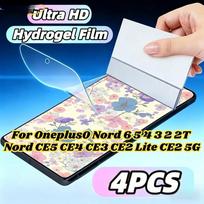 4pcs Hydrogel Film Screen Protector For Oneplus Nord CE5 CE4 CE3 CE2 Lite Nord 6 5 4 3 2 5G 2T HD Clear Ultra Thin Soft TPU Film Hydrogel Film&OnePlus Nord 6 balta