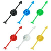 6 VNT Rodyklės Suktukas Rodyklė Vaikų Žaislas Stalo Žaidimas Rodyklė Kortų Žaidimas Plastikinis Besisukantis Rodyklė Mokykla 6pcs