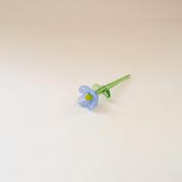Glazuotas rankų darbo mažų gėlių stiklo imitacijos puokštė namų dekoravimo ornamentas 6cm blue flowers