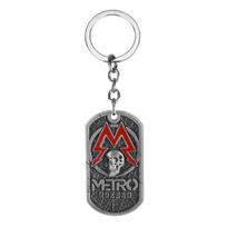 Metro Exodus kaukolės pakabuko karoliai su lydinio geometriniu dizainu žaidimų gerbėjams G1387
