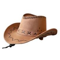 Western Cowboy Hat Brim Sun Outdoor Camping Soft Suede Wide Protection Hat Hat chaki
