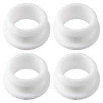 4Pcs Round Rubber Grommets Black White Silicone Rubber Rubber Plug Hole Grommet Electrical Wire Gasket Kit (White,Dia 11mm x ID 8mm) balta
